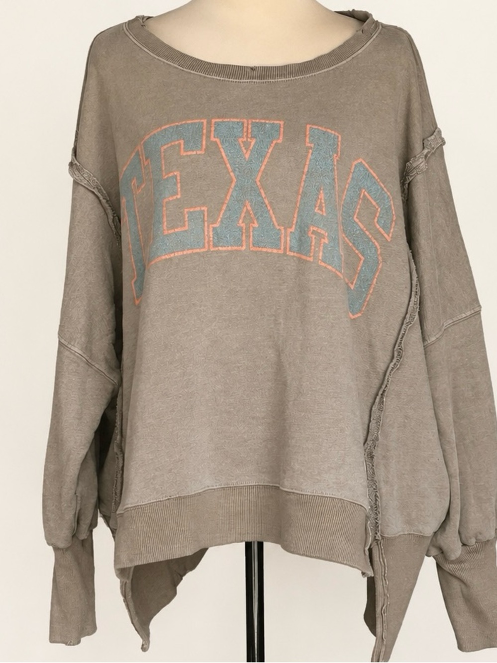 Free People We The Free Camden Texas Oversized Sweatshirt Small - Picture 2 of 8